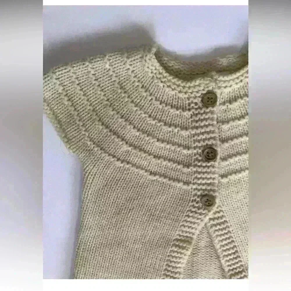 Rylee+Cru Tan Wool Blend Button Down Cardigan Sz 1